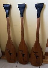 Lot Of 3 Vintage NAVAJO Brand USA Wood 30" Canoe Paddle Oar Lake Cabin for sale  Shipping to South Africa