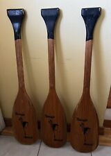 Lote de 3 Vintage Marca NAVAJO EUA Madeira 30" Canoa Paddle Oar Lake Cabin comprar usado  Enviando para Brazil