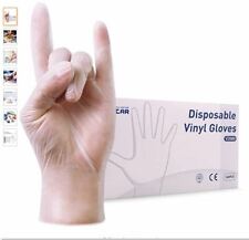 Wostar Clear Vinyl Disposable Gloves 3 Mil, Food-Safe, Latex & Powder Free XL for sale  Walnut