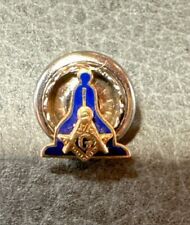 Used, Masonic Lapel Pin 10K  Gold Top Freemason & Compass Symbol Tiny!! two tone! for sale  Shipping to South Africa