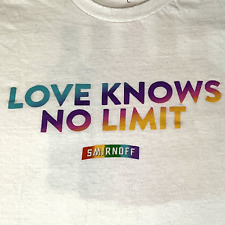 Camiseta Smirnoff Vodka Pride Love Knows No Limits dupla face branca tamanho G comprar usado  Enviando para Brazil