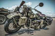 Pôster arte impressão motocicleta militar Harley-Davidson, usado comprar usado  Enviando para Brazil
