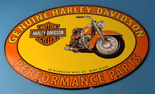 Usado, Placa de porcelana vintage para motocicletas Harley Davidson - Peças genuínas bomba de gasolina comprar usado  Enviando para Brazil