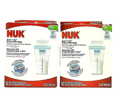 Bolsas de almacenamiento de leche materna sello NUK n Go 2 cajas 100 bolsas libre de BPA doble cremallera , usado segunda mano  Embacar hacia Argentina
