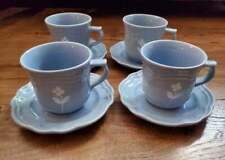Gazebo Pfaltzgraff grés azul xícara de chá café &amp; pires conjunto de 4 #2 comprar usado  Enviando para Brazil