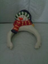 Ceramic holiday snowman for sale  Waterford Works