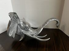LARGE  Cast Aluminum Elephant Head Wall Decor, used for sale  Shipping to South Africa