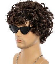 Peruca masculina 2023 curta marrom mistura encaracolada ondulada cosplay festa diária cabelo peruca completa A comprar usado  Enviando para Brazil