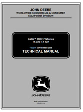 John Deere TX & TX-Turf Gator Utility Vehicles Technical Service Manual - TM2241 for sale  Shipping to South Africa