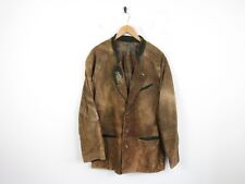 Meindl Suede Leather Blazer Jacket Bavarian Trachten Brown Vintage Jacket 52" for sale  Shipping to South Africa