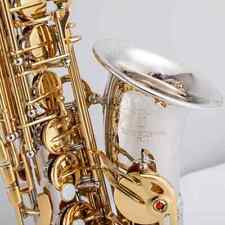 NOVO A-WO37 Saxofone Alto Niquelado Chave Dourada Sax Profissional com Estojo comprar usado  Enviando para Brazil