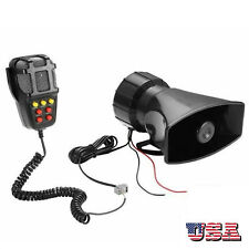 Usado, Sistema de microfone alto-falante 80W 12V 7 som alarme de carro aviso buzina de incêndio sirene PA comprar usado  Enviando para Brazil