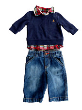 roupas bebê menino camisa e jeans Baby Gap camisa jeans bebê genuíno 3/6 meses comprar usado  Enviando para Brazil