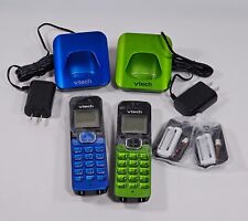 VTech CS6529-4B 4-Handset DECT 6.0 Cordless Phones Blue, Green w/ Chargers. for sale  Shipping to South Africa