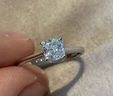 1.0 Carat Lab Created Diamond Engagement Ring Platinum Plated 925 Size O for sale  Shipping to South Africa