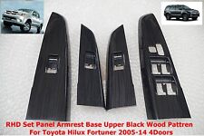 BLACK WOOD WINDOWS SWITCH COVER SET OF 4PC TOYOTA HILUX FORTUNER 2005-14 for sale  Shipping to South Africa