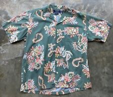 Camisa hawaiana polo deportivo vintage Ralph Lauren estampado floral en L segunda mano  Embacar hacia Argentina