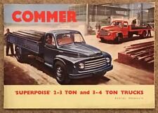 COMMER SUPERPOISE 2-3 TON & 3-4 TON TRUCKS Sales Brochure SEP 1956 #656 for sale  Shipping to South Africa