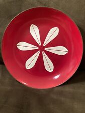 Nice Cathrineholm Norway Signed Original Vintage Red & White Lotus Plate 10” for sale  Shipping to South Africa