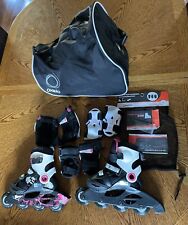 Patins em linha Oxelo Child's Rollerblades 12-13.5 e almofadas e estojo presente comprar usado  Enviando para Brazil