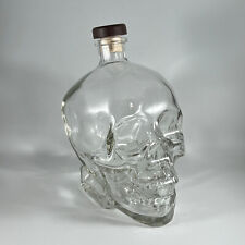 Botella de calavera de vodka con cabeza de cristal extra grande de 9 pulgadas Tapón original alto de 1,75 L, usado segunda mano  Embacar hacia Argentina