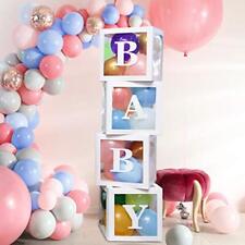 Juego de decoración de fiesta de baby shower - cajas de globos con letras segunda mano  Embacar hacia Argentina