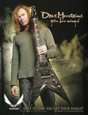 Mini póster anuncio promocional de Megadeth Dave Mustaine Dean 2007 guitarras distintivas 8x11 segunda mano  Embacar hacia Argentina