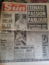 Sun newspaper 1977 for sale  MACHYNLLETH