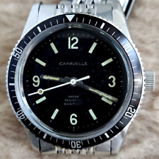 Usado, CARAVELLE Sea Hunter 666 pés por BULOVA 2876 DP AUTOMÁTICO SS 35mm relógio masculino 1967 comprar usado  Enviando para Brazil