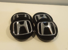Tampas centrais de aro de roda Honda pretas logotipo cromado 69 mm/2,75 conjunto de 4 comprar usado  Enviando para Brazil