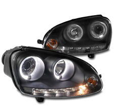 Farol projetor LED preto usado para 2006-09 VW Golf GTI Jetta R32 Rabbit Halo, usado comprar usado  Enviando para Brazil