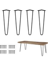 Used, VEVOR Hairpin Table Legs 16 inch, Set of 4 DIY Desk Table Legs 3 Rods Heavy Duty for sale  Shipping to South Africa