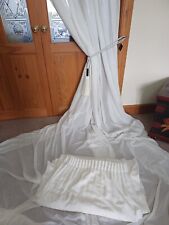 HUGE Ivory Wide & Long Sheer Voile Curtains 119” Drop x 172” Wide. Cleaned for sale  Shipping to South Africa