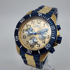 Invicta 45mm quartzo profissional mergulhador cronógrafo tom dourado e relógio azul modelo 18221 comprar usado  Enviando para Brazil