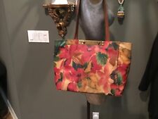 Bolsa tote/ombro Patricia Nash Silvi pátina revestida de linho lona multicolorida em excelente estado usado comprar usado  Enviando para Brazil