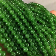 6/8/10mm Natural Nephrite Green Jade Round Gemstone Loose Beads 15''  for sale  Shipping to South Africa