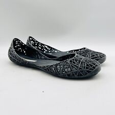 Sapato sem salto Melissa feminino 8 preto glitter metálico Campana ziguezague balé comprar usado  Enviando para Brazil