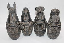 RARO FARAÓN EGIPCIO ANTIGUO ANTIGUO 4 frascos canópicos momificación Antiguo Egipto, usado segunda mano  Embacar hacia Argentina