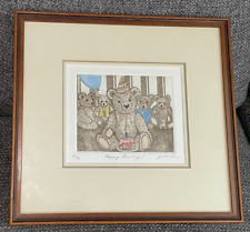 SIGNED JANE MASON BURKE ORIGINAL LIMITED EDITION "HAPPY BEARDAY" LITHO FRAMED for sale  Shipping to South Africa
