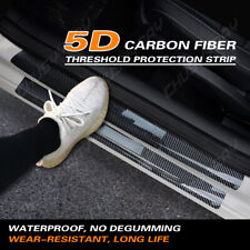 Protetor de degrau preto placa de arranhão de fibra de carbono para carro tampa de soleira de porta comprar usado  Enviando para Brazil