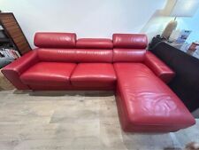 Red leather corner for sale  HARROW