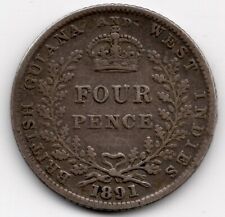1891 four pence for sale  PEMBROKE