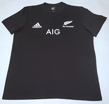 ADIDAS Nueva Zelanda Todos los Negros rugby AIG Negro Mangas Cortas Camiseta Para Hombre XL segunda mano  Embacar hacia Argentina