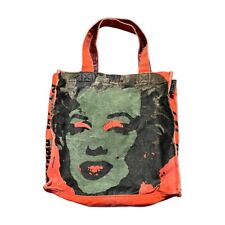 Andy Warhol Marilyn Monroe Tote Bag Canvas Red Graphic Shoulder Strap Vintage    for sale  Shipping to South Africa