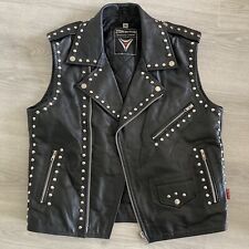 Leather biker vest for sale  LICHFIELD