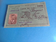 Carte combattant 1929 d'occasion  Valençay