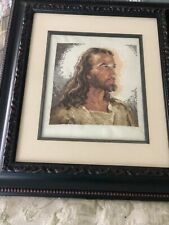framed embroidered jesus for sale  Bremond