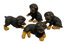 Conjunto de 4 figuras de escultura Rottweiler Rottie decoração filhote cachorro estatueta estátua vintage comprar usado  Enviando para Brazil