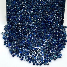 Lote de 100 piedras preciosas sueltas calibradas de zafiro azul natural de 1,6 mm de corte redondo calibradas segunda mano  Embacar hacia Mexico