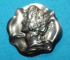 art nouveau silver button for sale  SANDHURST